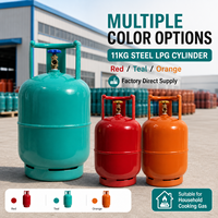 Bouteille de gaz GPL de 11 kg, personnalisable, rechargeable, recyclable, portable, résistante à la corrosion, stable, pour les distributeurs de gaz