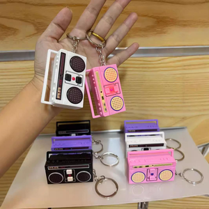 Hot Selling Retro Cassette Tape Couple Gift Keychain Mini Voice Recorder Keychain Pendant Keychain Wholesale