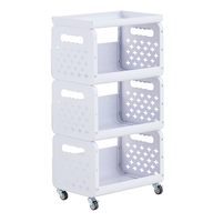 Chariot de rangement multifonctionnel à roulettes pour la maison, pour cuisine, salle de bain, salon, étagère de rangement mobile à plusieurs niveaux