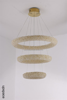 Lustre en cristal XCP4001 en acier inoxydable LED 220V AC, lumière blanc chaud, haute luminosité CRI95, moderne, simple, luxueux, moyen de gamme