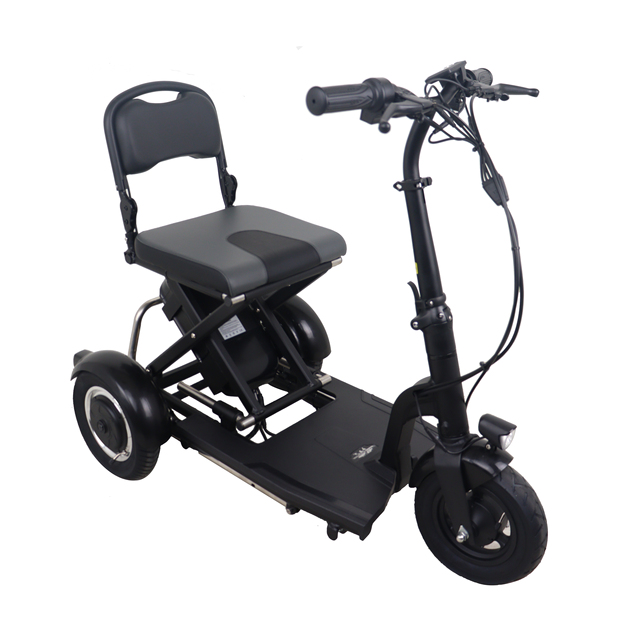 3-Wheel Foldable Electric Scooter Waterproof Brushless Motor Long Range with Lithium Battery