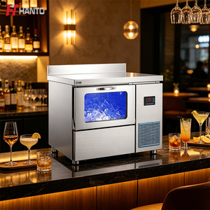Máquina <span class=keywords><strong>de</strong></span> Hielo Comercial para Mostrador, 100 Libras <span class=keywords><strong>por</strong></span> Día, 220 V, 50 Hz, Compresor <span class=keywords><strong>de</strong></span> Marca, Limpieza Automática, <span class=keywords><strong>Luz</strong></span> Azul Desinfectante, para Bares - Product Image 1