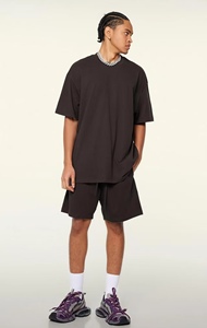 T-shirt de haute qualité 305g, poids lourd, logo personnalisé, streetwear pour hommes, 100% coton, t-shirts vierges en gros, décontractés, multicolores - Product Image 5