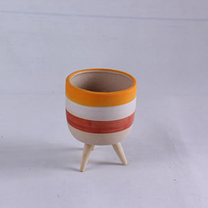 Vaso in ceramica con gambe in ceramica vaso di fiori per interni decorazione di mobili - Product Image 1