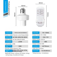 Tête de lampe à télécommande sans fil, interrupteur intelligent à minuterie, base de commande de temporisation, douille à vis E27, usage domestique