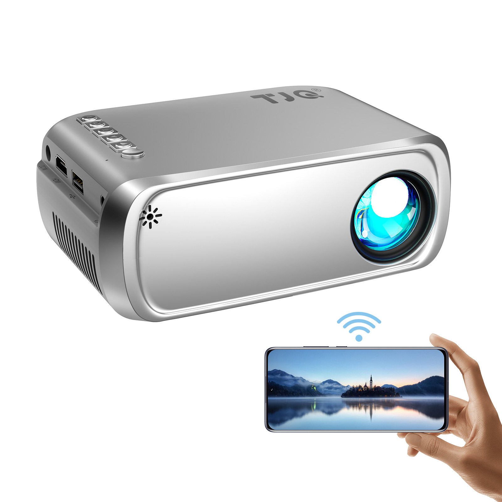 Custom Wifi Slimme Projector Draadloze Mini Projector Multimedia Beamer Video Projector Voor Home Theater Game