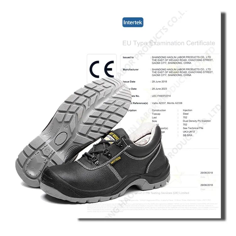 Genuine Leather Waterproof Work Shoes CE Approved Steel Toe Safety Boots Construction Men Safety Shoes