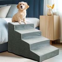 Vente directe d'usine : escalier pour animaux de compagnie en mousse à mémoire de forme de haute qualité, avec revêtement en velours amovible et lavable, pour chiens et chats.