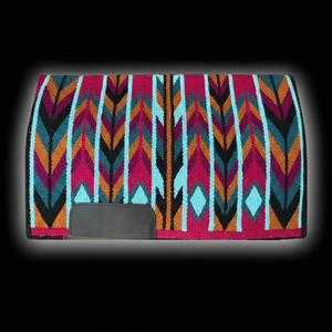 Almohadilla de sillín de cuero genuino de Navajo occidental, piel de vaca de lana con productos de carreras en inglés importados de la India - Product Image 1