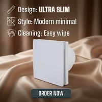 Extracteur de ventilation de plafond silencieux de 4 pouces, alimenté par courant alternatif, 15 W, étanche, avec volet anti-retour, pour usage commercial/bureau/ménager