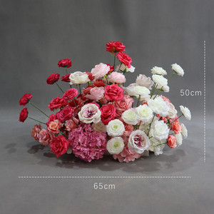Ensemble floral artificiel rouge et rose personnalisé de qualité supérieure pour toile de fond de mariage, fête d'anniversaire, cérémonie Sweet 18, aménagement d'arche, décoration d'événements à domicile - Product Image 6