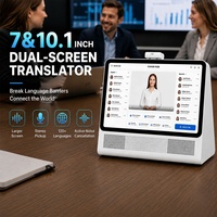 Traducteur de bureau à double écran OEM personnalisé en usine, 10,1 pouces, 121 langues, machine de traduction professionnelle face à face