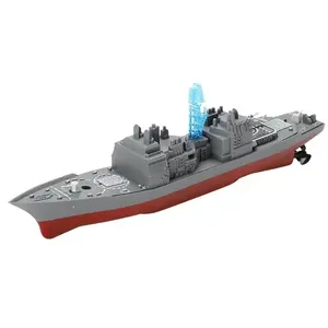 2,4g LED Light Warcraft Simulation Micro Cruiser Fregatte Naval Fernbedienung Kriegsschiff Boot Mini Rc Zerstörer Kriegsschiff Modell Spielzeug