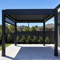 Pergola à lames orientables électrique résistante aux intempéries, prix d'usine, structure en alliage d'aluminium, design moderne et écologique pour balcon extérieur