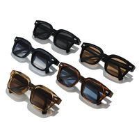 Kacamata Hitam Unisex Vintage Trendy 2026 High-end, Bingkai Penuh, Lensa Polarisasi UV400, Gradasi Hijau
