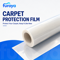 Film de protection de surface de tapis en LLDPE souple haute brillance, rouleaux de 300 m pour la prévention des dommages causés par la saleté, la peinture et l'humidité