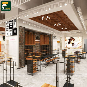 High Grade <b>Clothing</b> Store Display <b>Rack</b> Apparel Counter Garment Showcase Glass Cabinet Furniture - Product Image 1