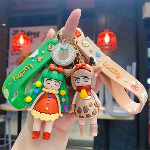 LLavero de Navidad de dibujos animados para chica, bolsa de goma 3d, colgante pequeño, regalo, venta al por mayor - Product Image 3