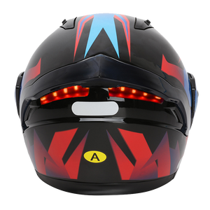 Mũ bảo hiểm xe máy kiểu mở mặt, lật lên, unisex, chất liệu ABS, kính đôi màu đen, có đèn LED, bán chạy tại Trung Quốc - Product Image 1