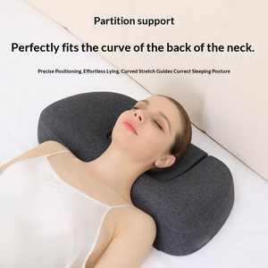 Customizable U-<b>Shape</b> Cervical Neck Pillow Spine Support Memory <b>Foam</b> Core Contour Design <b>for</b> Airplane Camping Removable Washable - Product Image 2