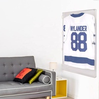 Cadre de présentation de luxe en acrylique pour maillot de football/hockey ou moto, avec protection UV à 98 %, durable, noir
