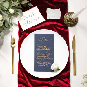 Chemin de table minimaliste élégant tissu et gaze tissés pour les fêtes de mariage d'hôtel à la maison pour les mariages - Product Image 5