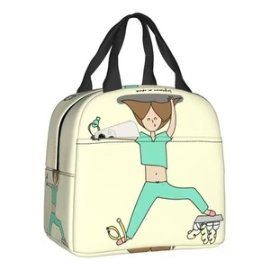 Nurse Theme Insulated <b>Lunch</b> <b>Bag</b> Cute Cartoon Cooler Tote Portable Zipper Reusable Food Storage Box <b>for</b> <b>Women</b> Men - Product Image 2