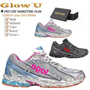 Sneakers personnalisées avec clous pour les lèvres et <span class=keywords><strong>piercing</strong></span> pour <span class=keywords><strong>la</strong></span> langue, sneakers punk <span class=keywords><strong>en</strong></span> métal, chaussures de course pour hommes entièrement personnalisables - Product Image 2