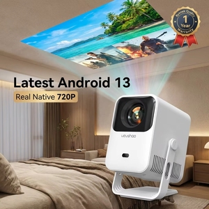 2026 <span class=keywords><strong>BYINTEK</strong></span> A15 Mini projecteur intelligent Android 13 Natif 720P 4K 180 °   Support rotatif, meilleur projecteur home cinéma pour cadeau et voyage - Product Image 1