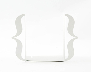 Supports de livres en métal minimalistes en forme de U, noir + blanc, pour la décoration de bureau, étagère, livres, CD, DVD - Product Image 5