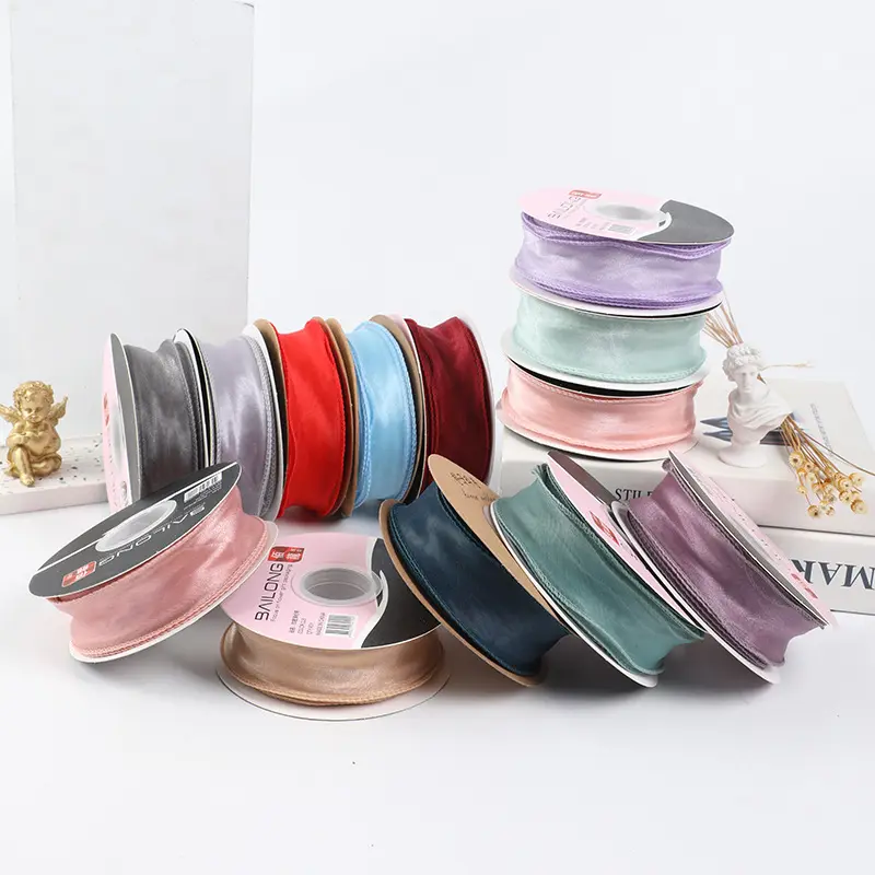 2023 new fishtail ribbon cake decoration gift packaging Organza Ribbon for Flower