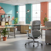 Chaise de bureau moderne, nouvelle, confortable, ergonomique, en tissu maillé, pivotante, inclinable, réglable en hauteur, avec vérin à gaz à 4 vitesses
