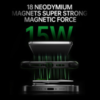 Power Bank Nirkabel Magnetik 5000mAh Bahan Aluminium Alloy 15W Nirkabel 20W Pengisi Daya Berkabel dengan Layar LED untuk IPhone5000mAh
