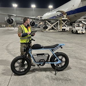 Bici Elettrica da Strada Retrò con Pneumatici Larghi e Telaio Rinforzato, con Cambio a 7 Velocità, Cruiser da Servizio per Percorsi Perimetrali Aeroportuali - Product Image 5