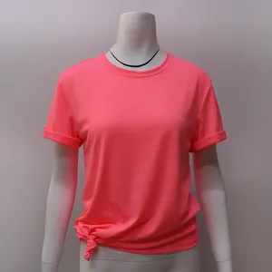 Безопасная футболка яркого цвета для бега, Однотонная футболка из полиэстера с сублимационной вышивкой, хлопковая детская футболка для взрослых, Мужская футболка в тяжелом весе