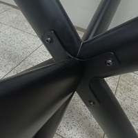 Usine En Gros Personnalisé Pieds De Table Pièces De Meubles Base En Métal KD Structure Fer Ovale Tube Moderne En Forme D'araignée Table À Manger Jambe