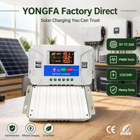 Controlador de Carga Solar 12V 24V 20A con Identificación Automática PWM y Pantalla LED para Sistema de Paneles Solares