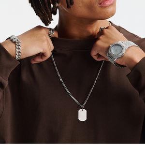 Camiseta de Manga Larga Personalizada con Bordado para Hombre, de Alta Calidad, Estilo Lujoso, Hombros Caídos, Sin Puños, Talla Grande, Lisa - Product Image 5