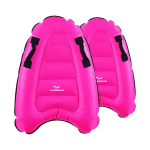 KingGear सर्फ़बोर्ड पोर्टेबल Inflatable बच्चों के लिए हैंडल के साथ हल्के तैराकी Inflatable अस्थायी बोर्ड Bodyboard