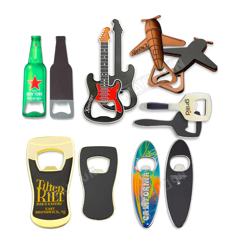 Wholesale Custom Cheap Price Sublimation Beer Guitar shaped wedding bottle opener