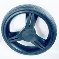 Roue arrière de poussette pour bébé de 9,5 pouces avec déverrouillage rapide et frein pour chariot de bébé