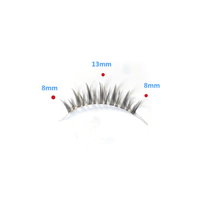 Cils artificiels Devil Volume Wispy Fairy faits à la main, épaisseur 0,10 mm, tige transparente, bande complète, <span class=keywords><strong>maquillage</strong></span> naturel des yeux - Product Image 5
