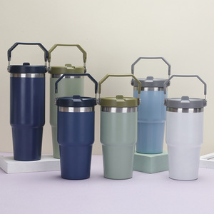 Portable Car Cup 304 Stainless Steel Vacuum <b>Flask</b> with 6-12 Hours Thermal Insulation <b>Large</b> Capacity Outdoor Use Customized Logo - Product Image 1