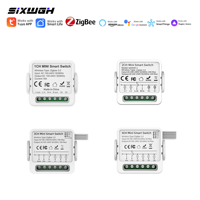 SIXWGH Tuya Smart Life Módulo de Interruptor Zigbee de 1, 2, 3 y 4 Canales, Tamaño Mini, Fácil Instalación, Compatible con Control Remoto para Casa Inteligente