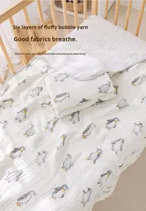 Asciugamano da Bagno Morbido per Neonati in Garza di Cotone di Bambù a Sei Strati, Coperta di Classe A per Asilo - Product Image 6