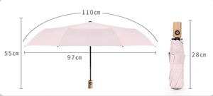 <b>Windproof</b> Pongee Rain Travel 3 Open Auto Close Big Folding Uv <b>Umbrella</b> Automatic Foldable - Product Image 3