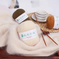 Écharpe en velours de fourrure de vison à poils longs pour bébé d'épaisseur moyenne châle pour tricoter à la main