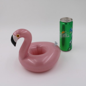 <b>Inflatable</b> Flamingo Cup Holder Pink PVC <b>Floating</b> Drink Holder For Pool Beach Party - Product Image 1