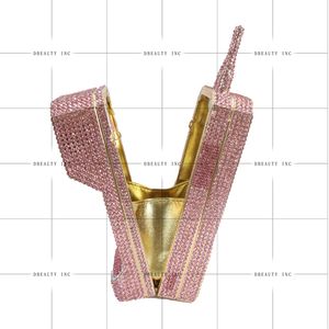 Bolso de mano clásico para mujer con diamantes de imitación, cartera brillante con gemas, bolso de noche de moda para fiesta - Product Image 6