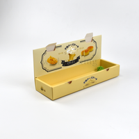 Boîte en Carton pour Dessert pâtisserie jaune, vente en gros, pliable, supermarché, stockage de détail, boîte d'emballage de gâteau au fromage sucré